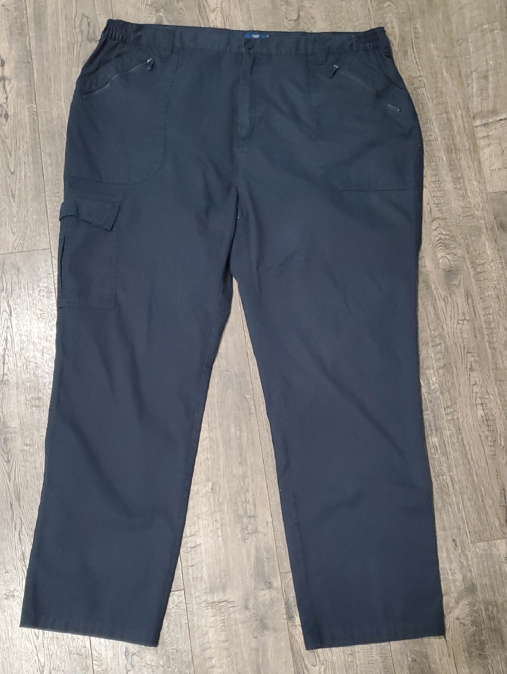 Men's Navy Cargo Pants with Elastic Waistband